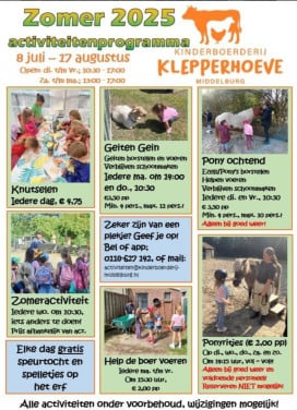 Zomer activiteiten kinderboerderij de Klepperhoeve