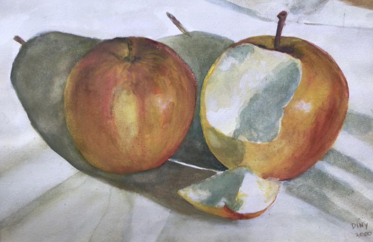 Schilderij met appels