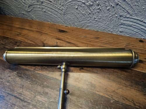 Grote vintage messing schilderij of pianolamp -