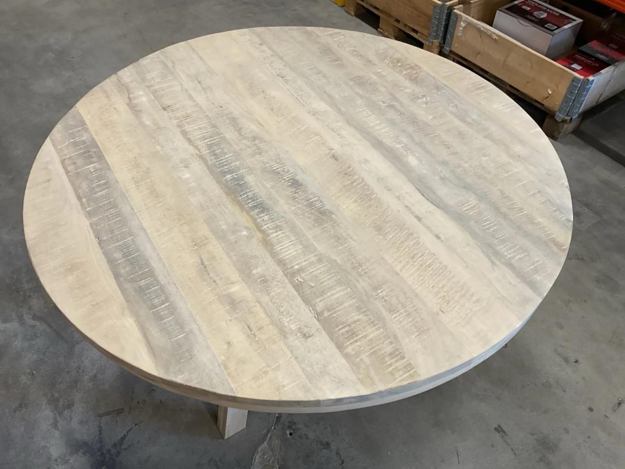 Nieuwe ronde tafel in mangohout 120cm