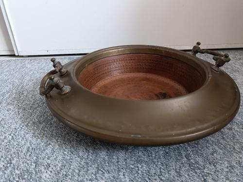 Koperen schaal zeer decoratief