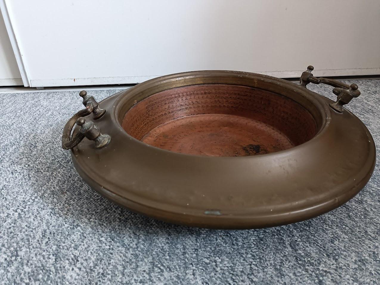 Koperen schaal zeer decoratief