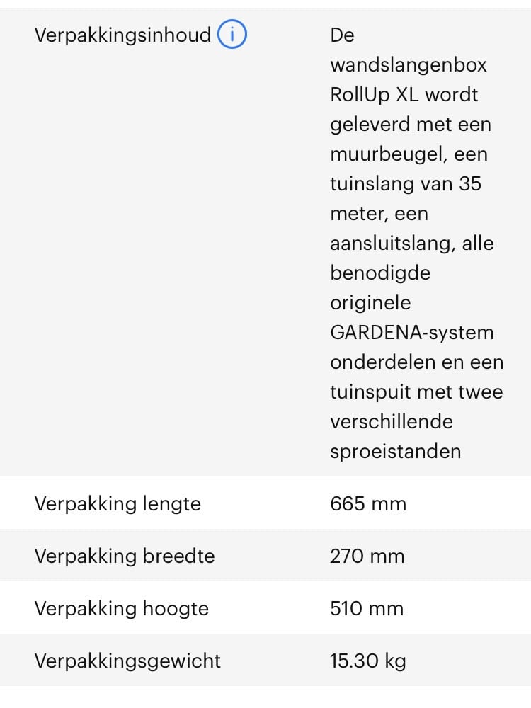 GARDENA RollUp XL Wandslangenbox - 35 Meter - Ø 13 mm