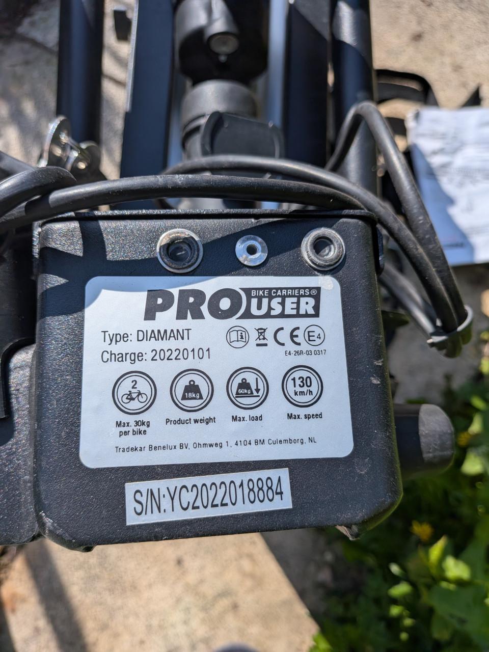 Fietsendrager Pro User diamant 2 fietsen