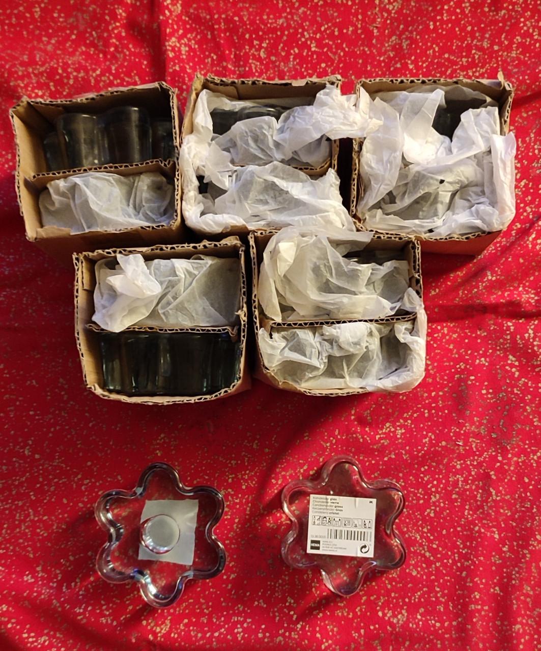 Hema glas kandelaar - heel stabiel - 9 cm