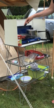 Camping tafeltje voor kooktoestel