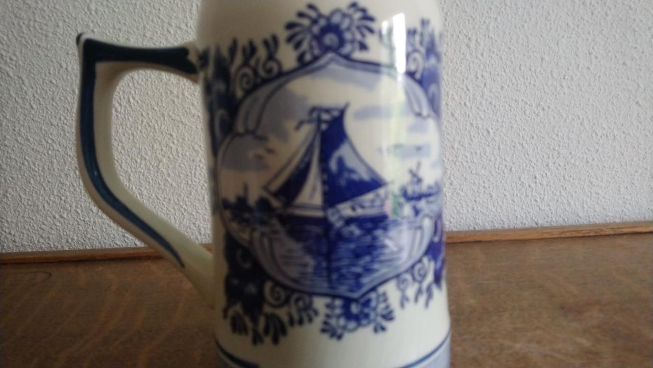 Bierpul Delfts Blauw h 13 cm