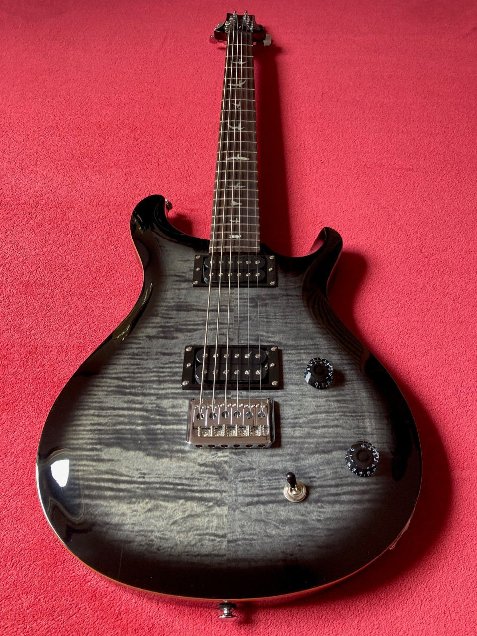 PRS SE 277 Baritone charcoal burst, werkelijk als nieuw!