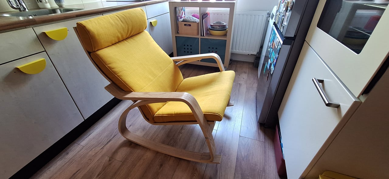 Ikea poang stoel geel