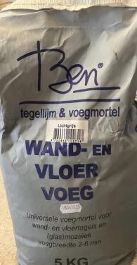Ben wand- en vloer voeg lichtgrijs 5 kg