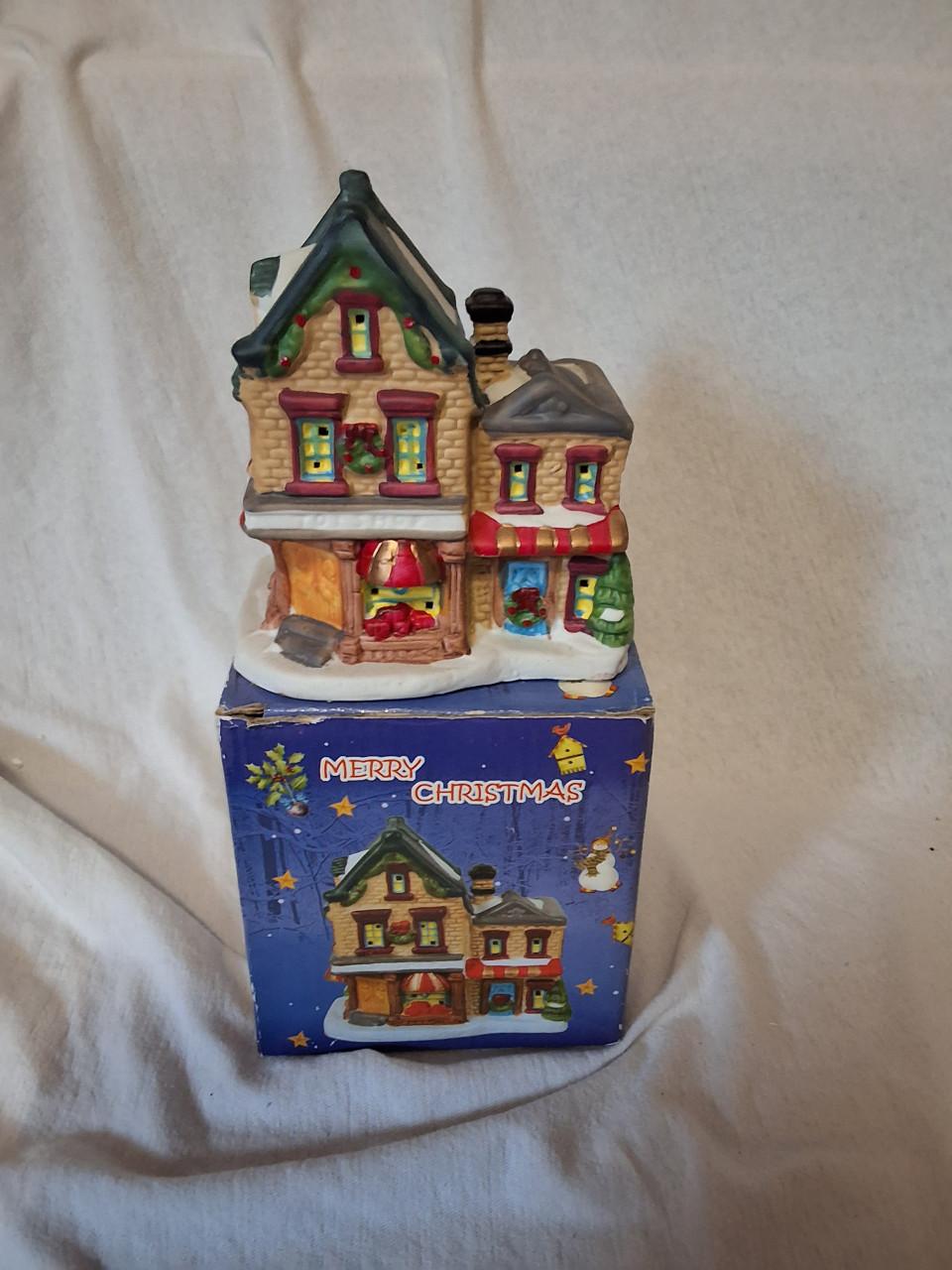 7 Stenen kersthuisjes in 1 koop