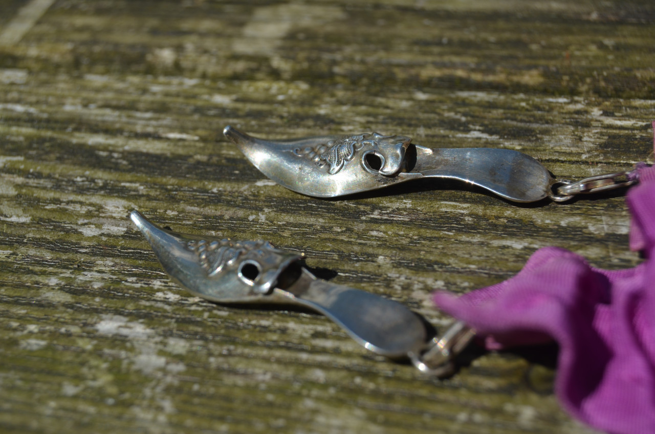 Schoen/slippervormige breipenhouders zilver. (2e geh.)