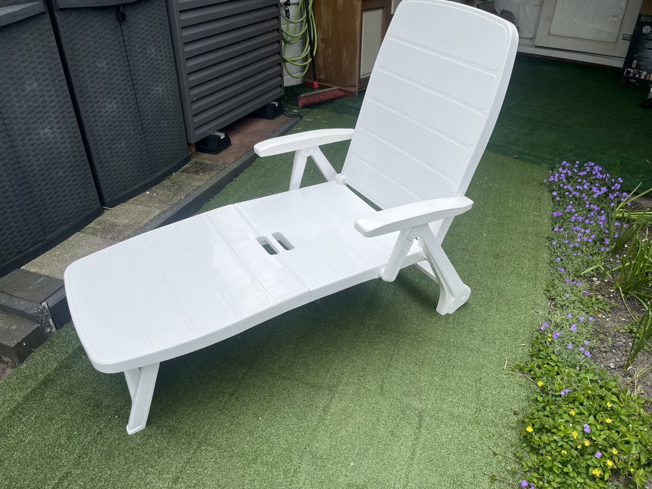 2 Ligbedden Jardin wit met kussen