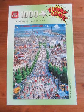 Leuke volledige puzzel van 1000 stukjes, la Rambla Barcelona, zgan
