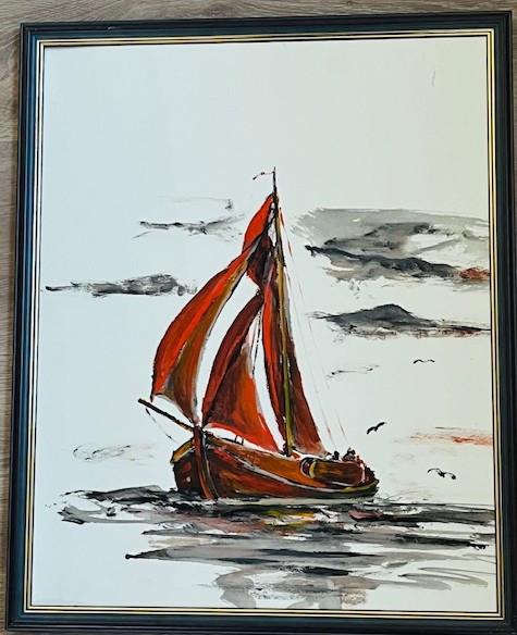 Div schilderijen van oude visserij