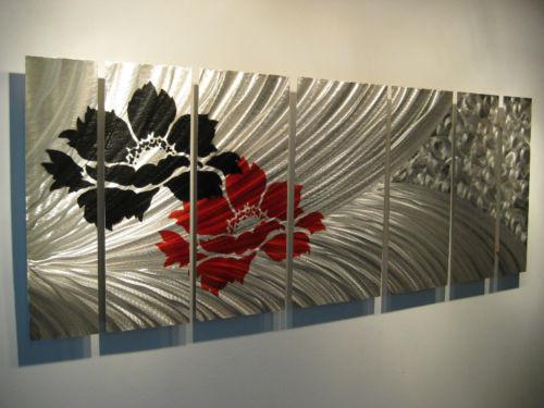 " Metal 2 Flowers " prachtig 7 luik Metal Art