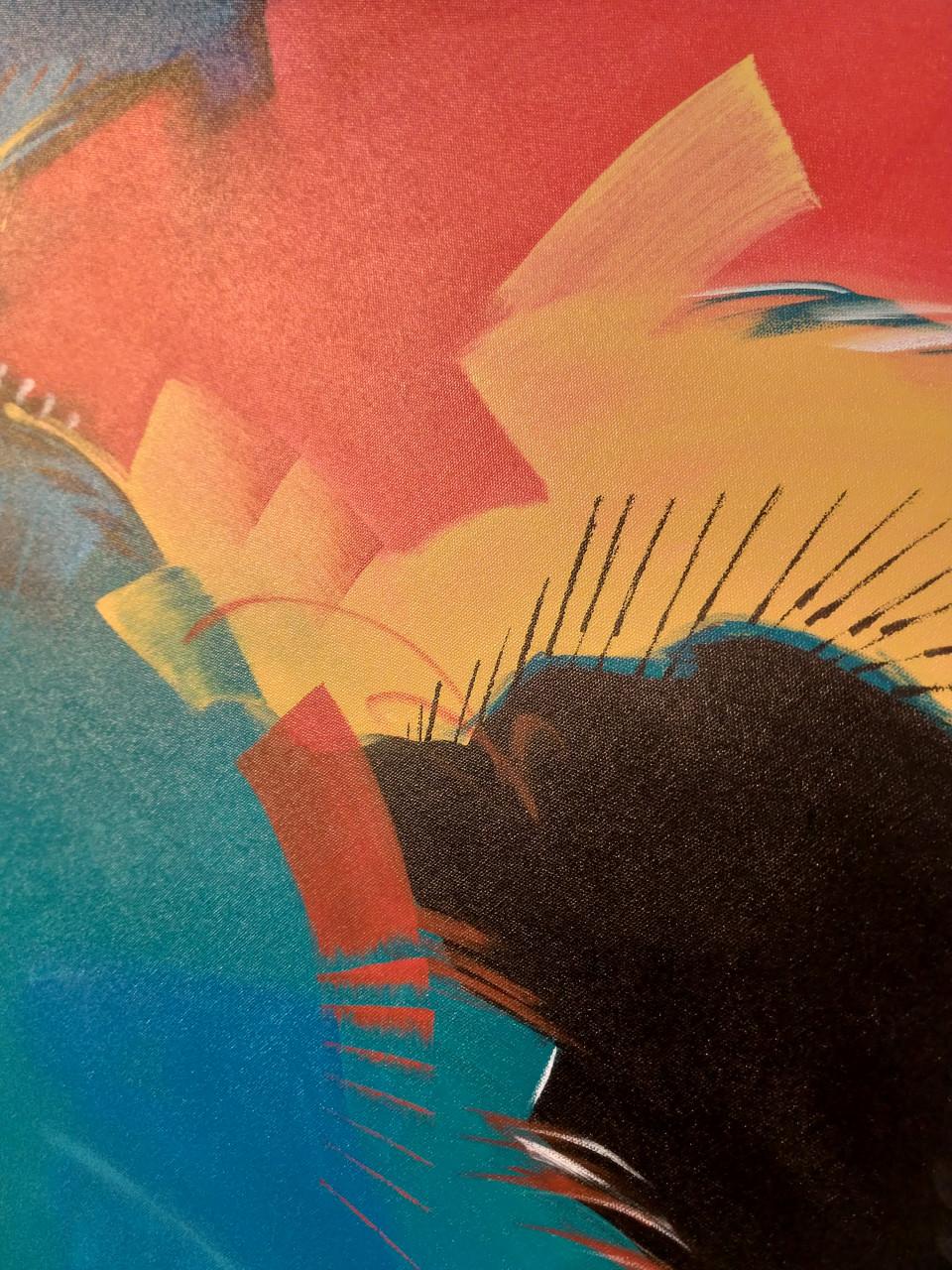 " Inner Circle " Origineel Acrylschilderij van Brian , diameter 90 cm