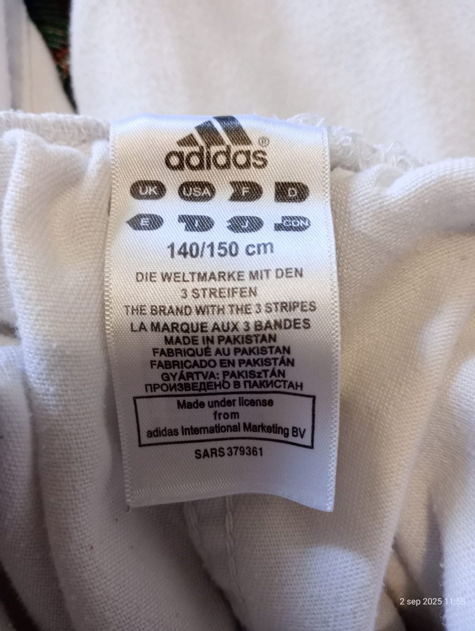 ADIDAS Judopak met band