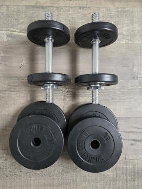 Dumbbells met verwisselbare schijven