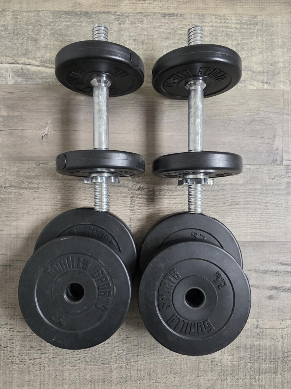 Dumbbells met verwisselbare schijven