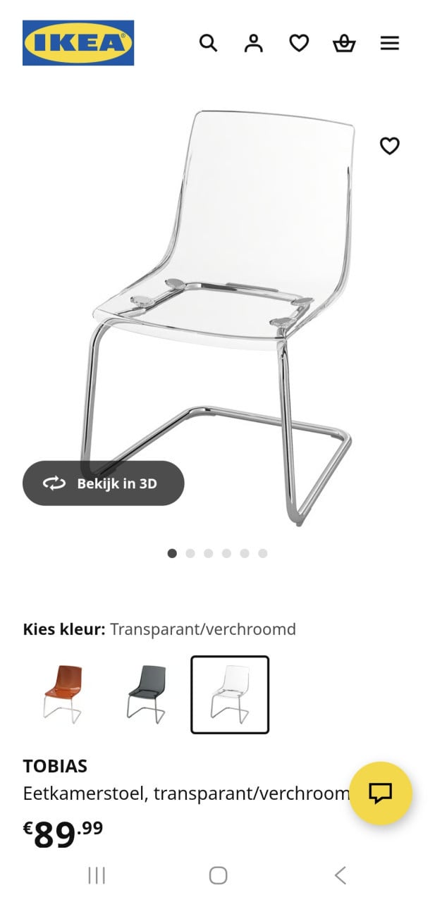 4x Stoelen ikea Tobias