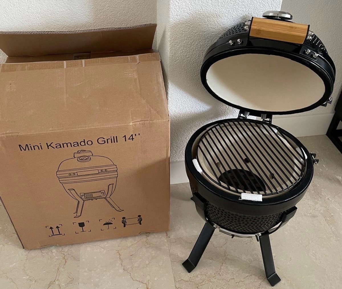 Kamado BBQ 14 inch, inclusief onderstel
