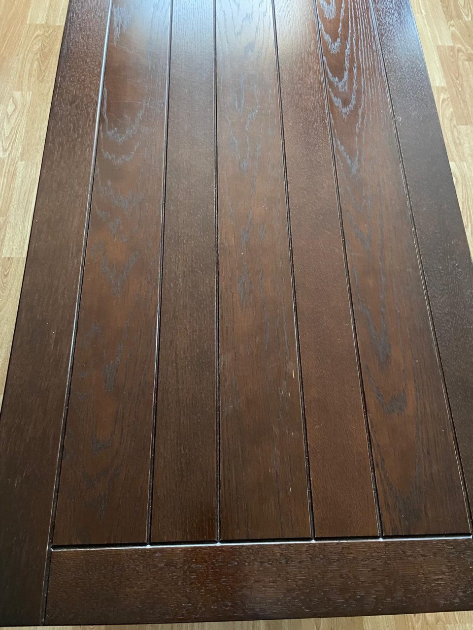 Mooie donkere salontafel teakhout