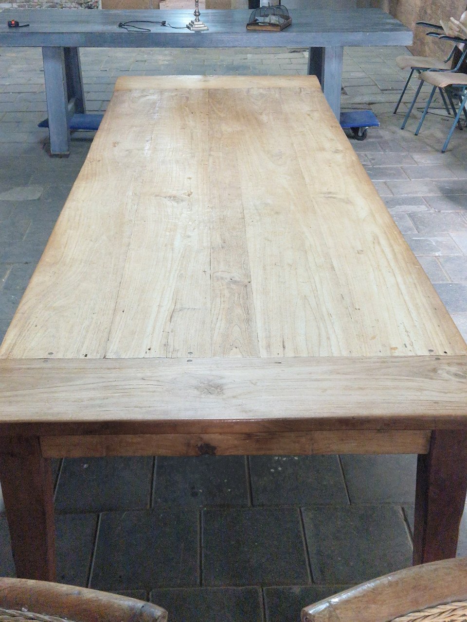 3 meter lange boerentafel mooi geleefd blad