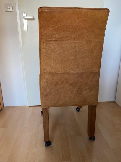 Eettafelstoel, leer, 6 stuks