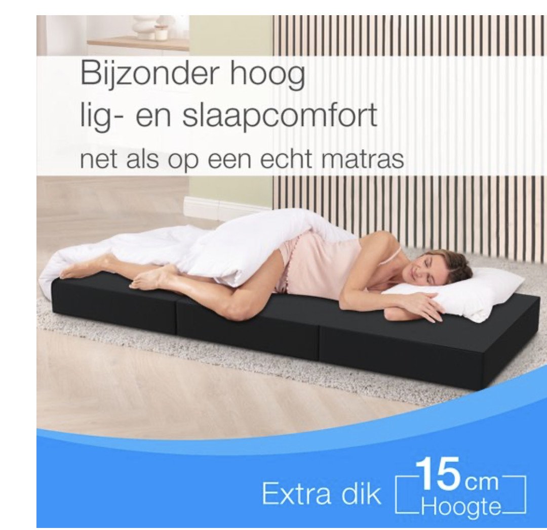 Draagbaar/opvouwbaar Logeermatras, nog niet gebruikt.