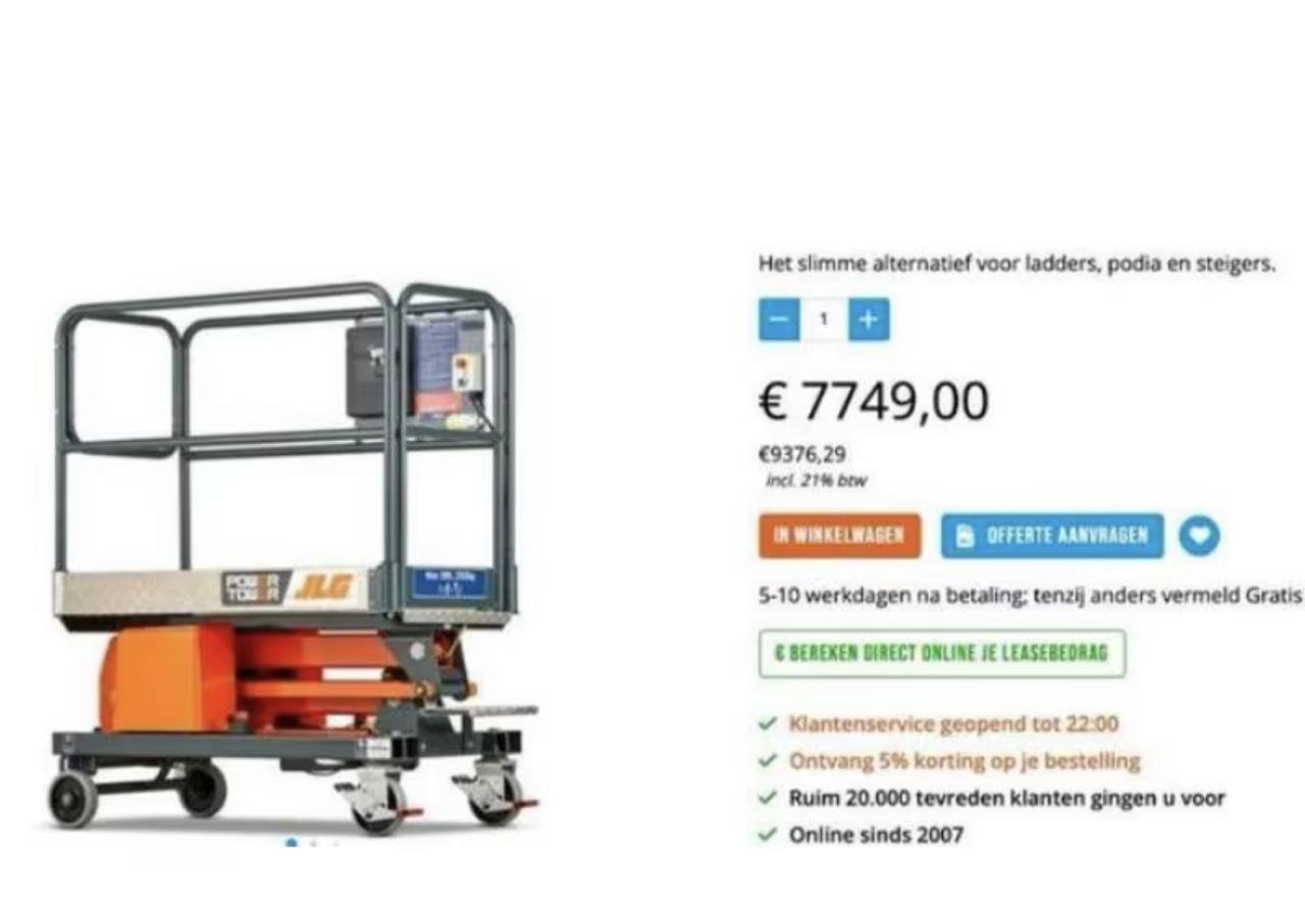 Lift Hoogtewerker powertower lift perfecte staat werkhoogte 5.4 steiger  •