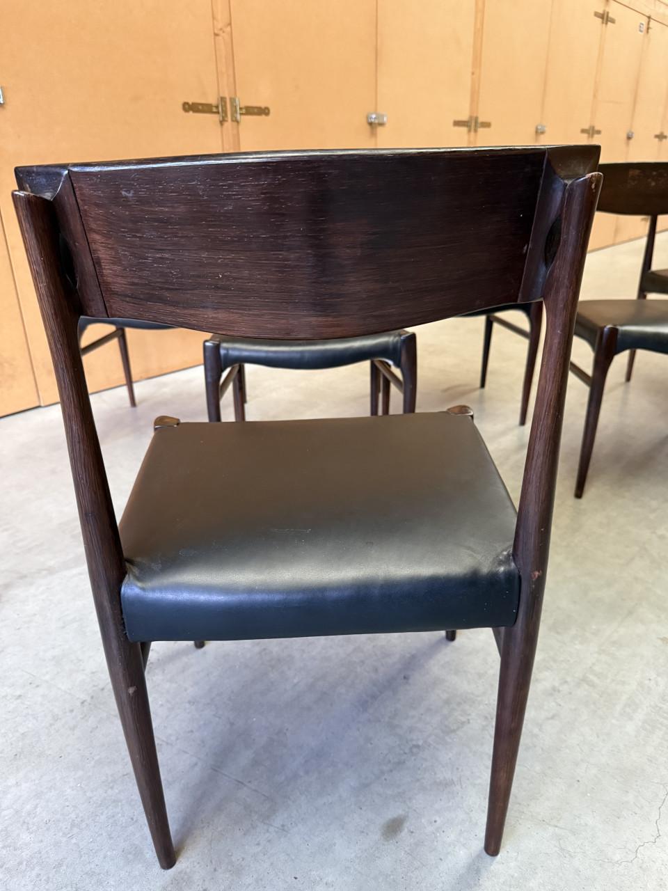 6 vintage Scandinavische eetkamerstoelen