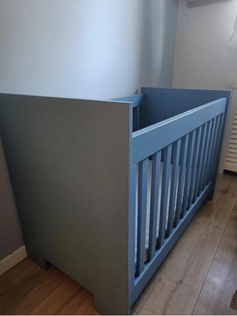 Compleet Bopita ledikant (blauw, 60x120 cm) + goed matras