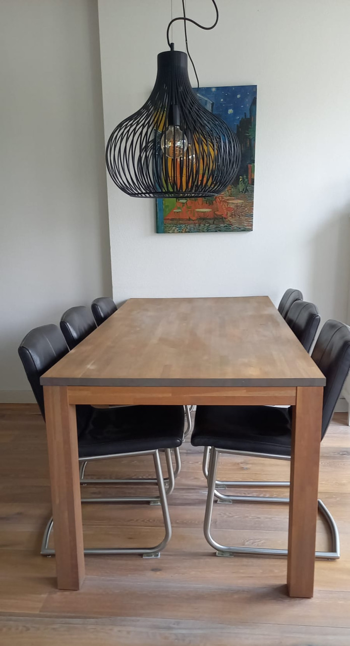 Eiken eettafel 90*200 cm