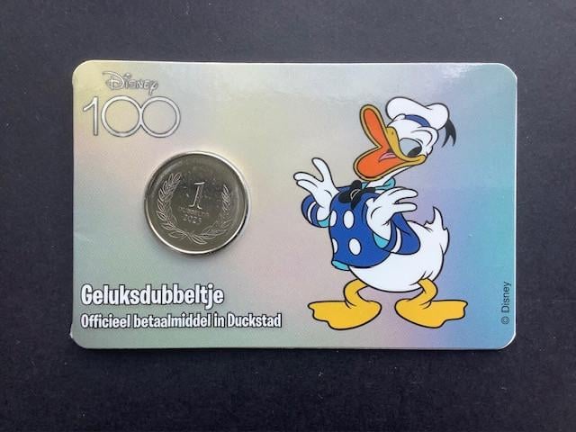 Coincard Donald Duck geluksdubbeltje 2023.