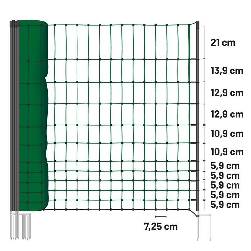 Pluimveenet schapengaas schapenhek 50 meter