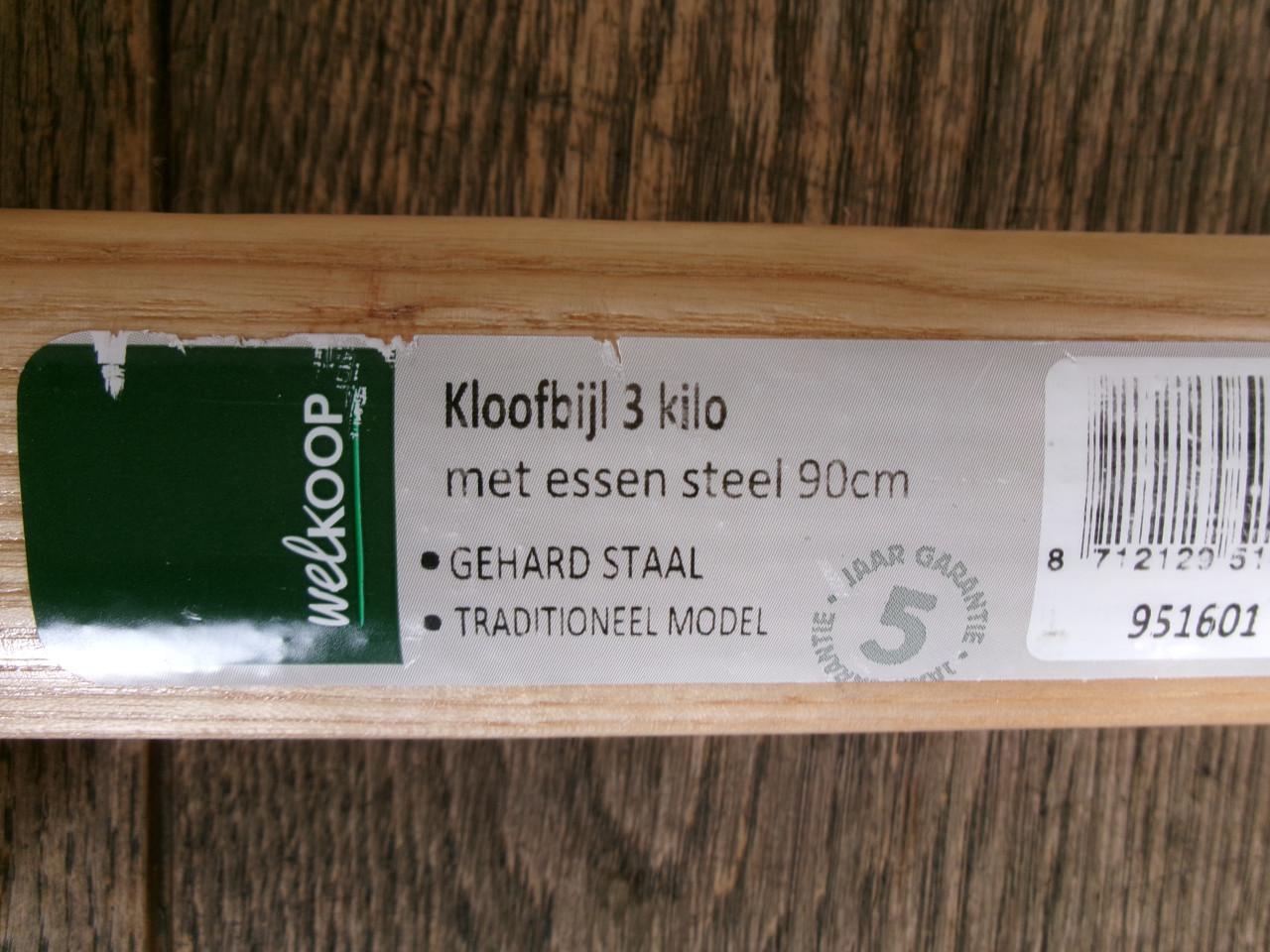 Kloofbijl 3 kg.