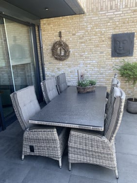 Tuinset met 6 verstelbare stoelen