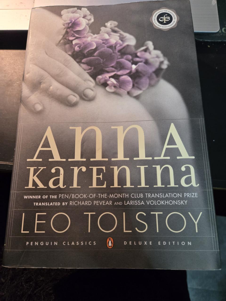 Penguin Classics Deluxe Edition van Leo Tolstoys roman 'Anna Karenina'.