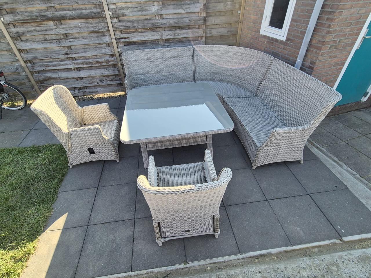 Dining Loungeset met verstelbare stoelen -Bezorging mogelijk