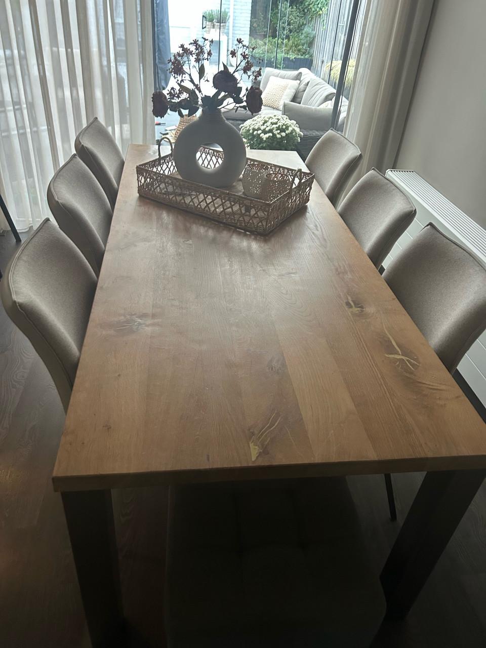 Eettafel en Salontafel eiken