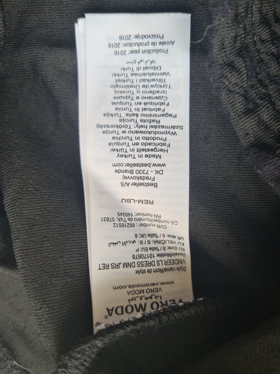 Zwarte stretch jurk van Vero Moda Maat S
