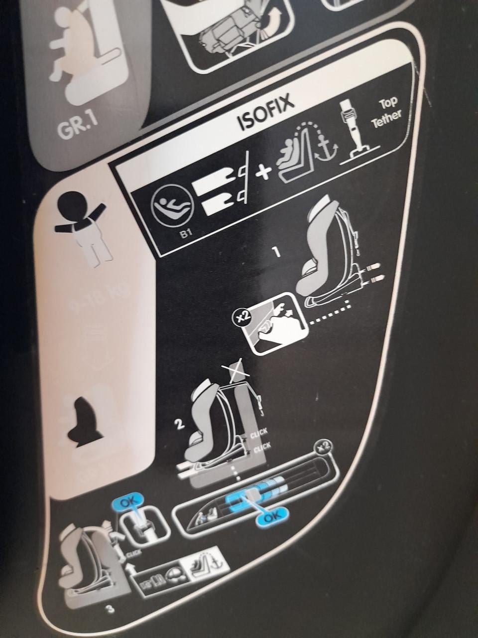 Maxi cosi millo fix  0/18 kg (in goede schone staat ) met isofix