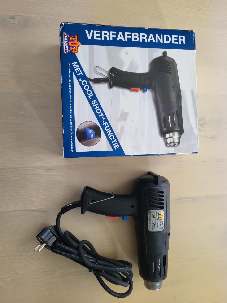 Bosch Ventaro schuurmachine met stofafzuiging en Top craft verfafbrander