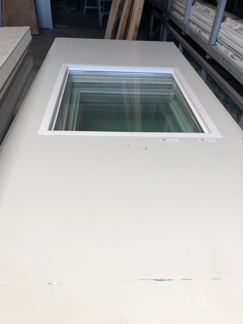 8 sandwichpanelen met glas voor  50 euro, = 270 x 120 x 8