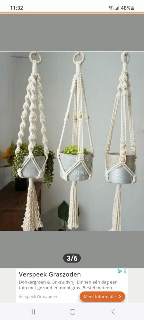 Macrame plantenhangers