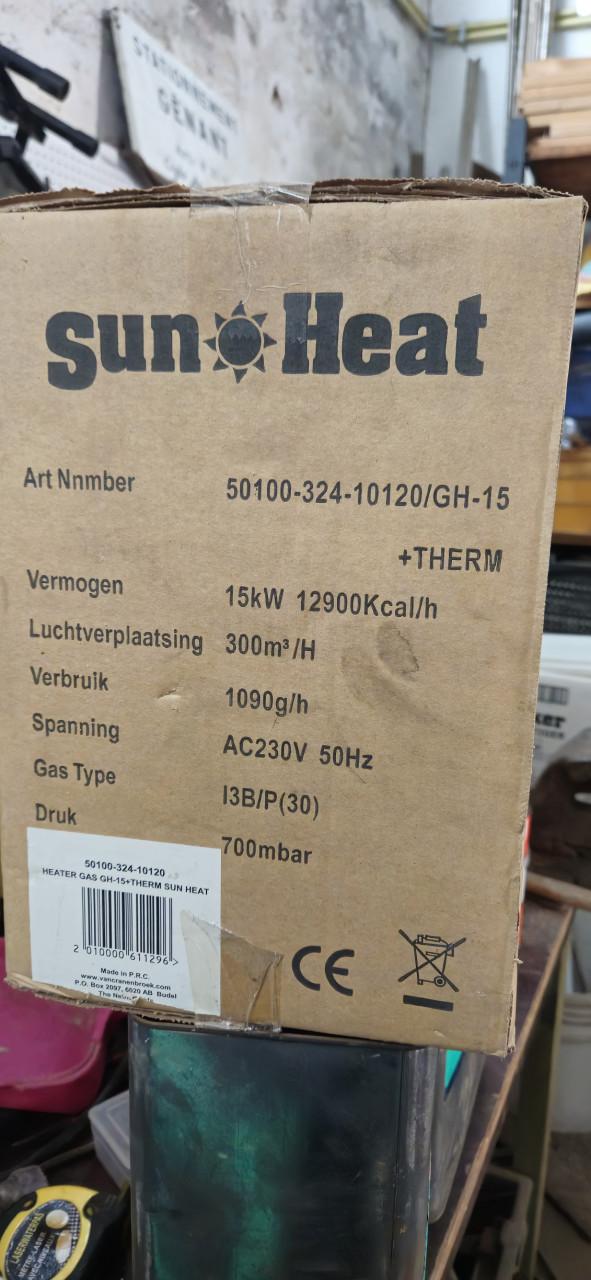 Gas heater voor werkplaats