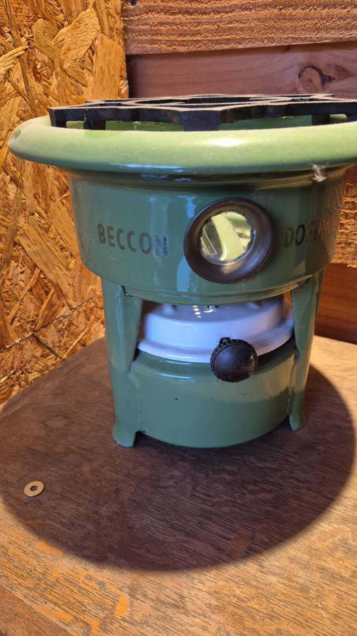 Beccon Doetinchem emaille petroleum setje