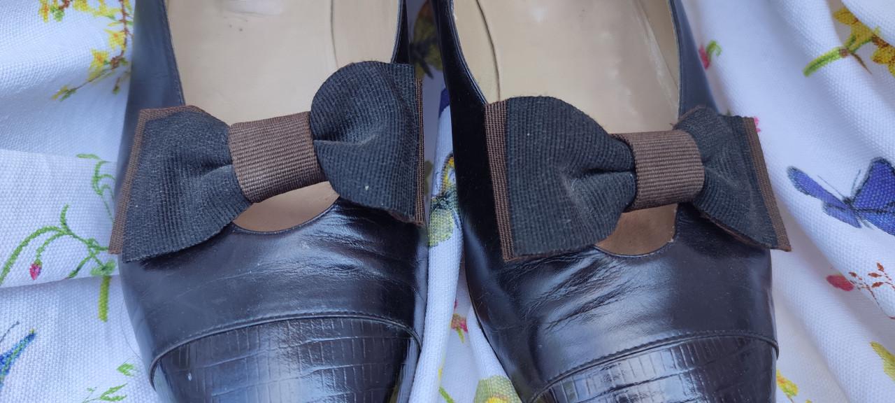 Dames Miss Lady leren pumps maat 42.5, weinig gedragen, bruin