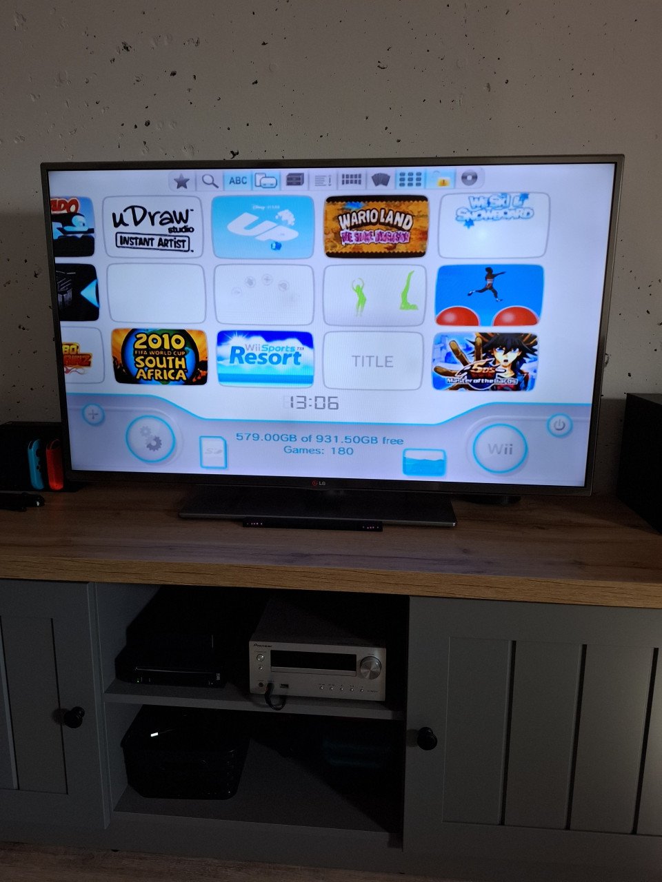 Wii gesoftmod met HD (1tb), 180 games
